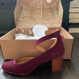 Soludos Size 8 Gemma Heel - Burgundy